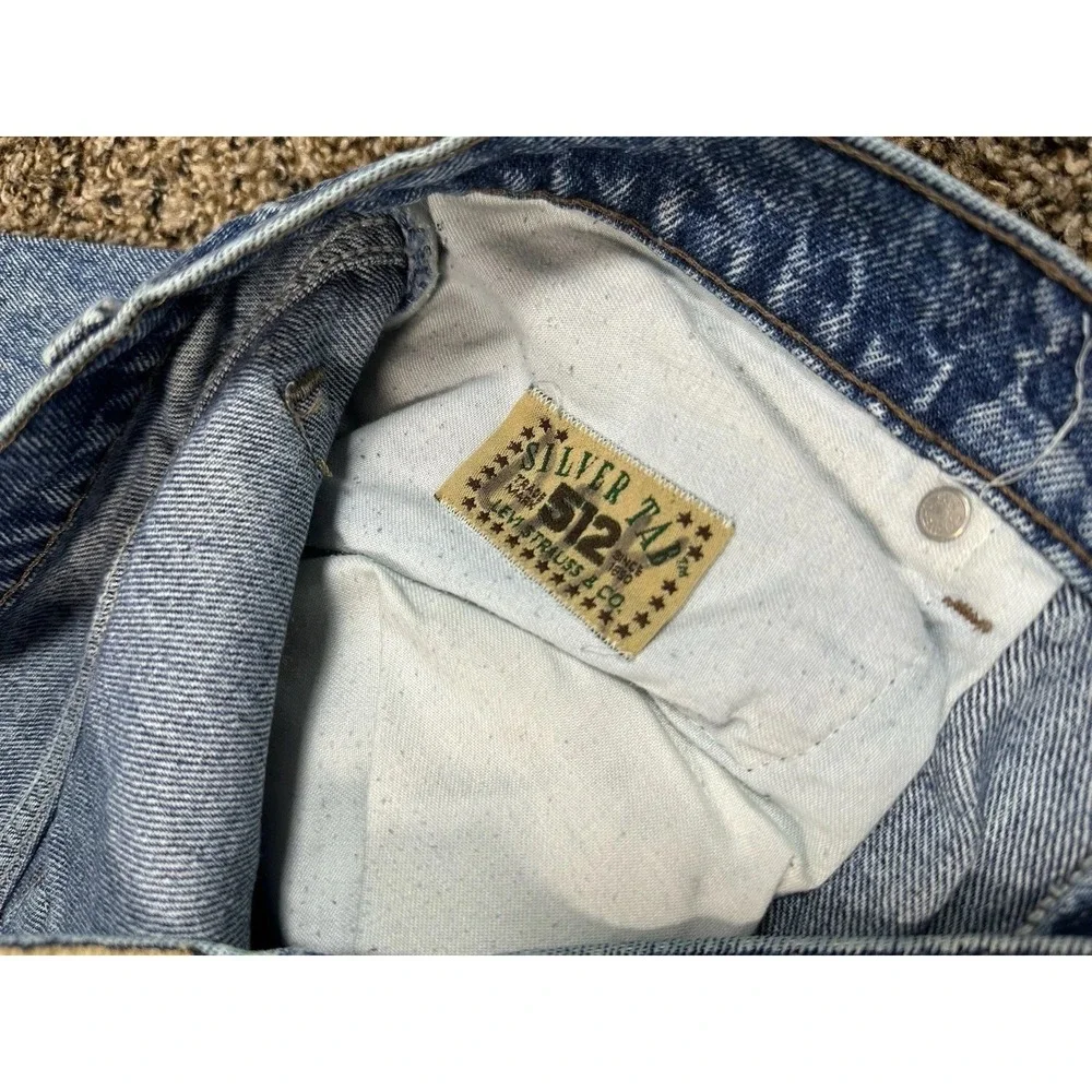 Vintage Levi's Silvertab Jeans Men's 34x30 Blue Made In USA 90s‎ Denim Pants 512